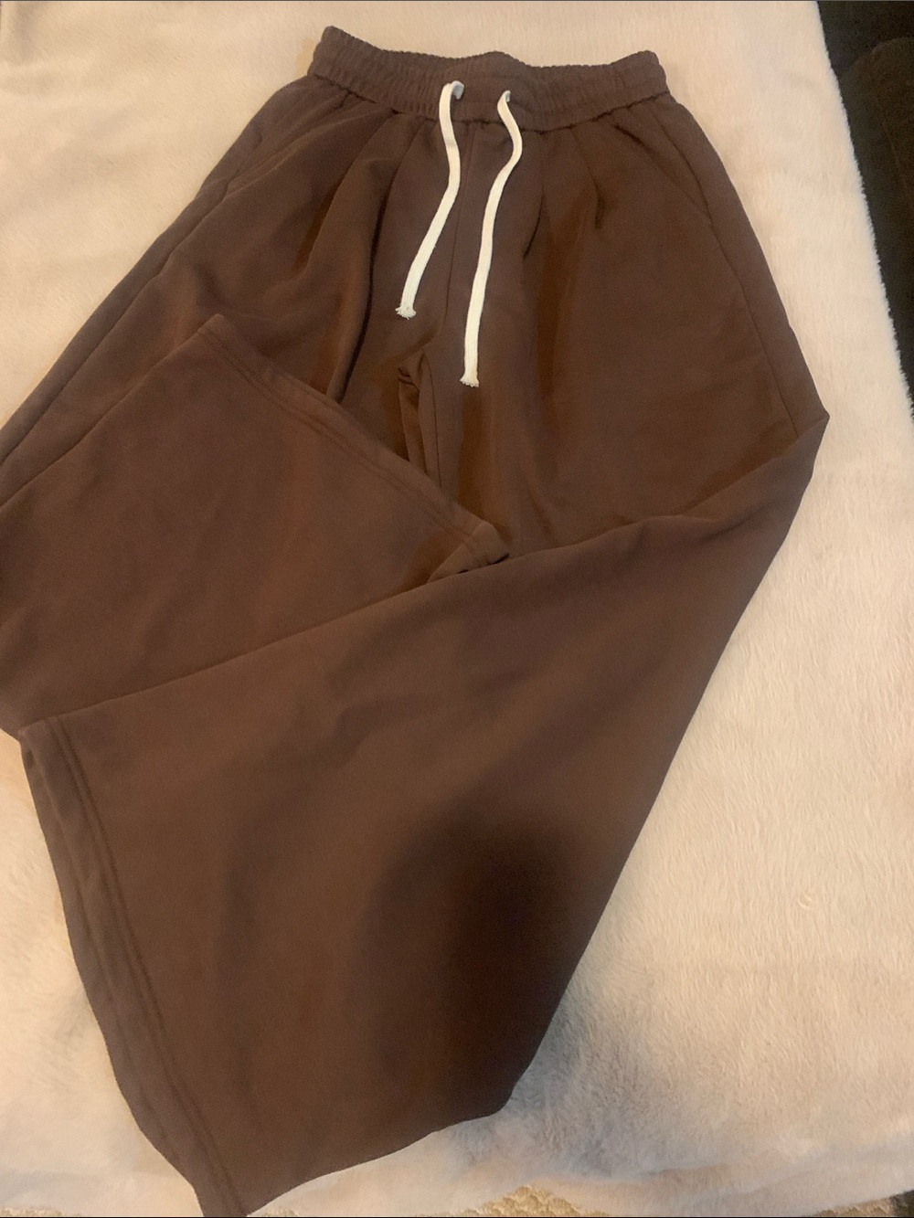 Brown Drawstring Sweatpants